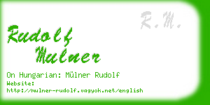 rudolf mulner business card