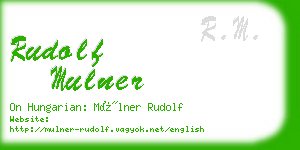 rudolf mulner business card